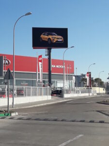 monoposte pantalla led